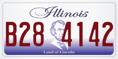 IL license plate B284142