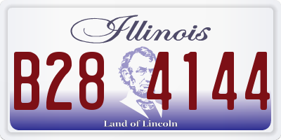 IL license plate B284144