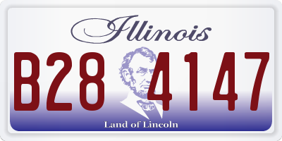 IL license plate B284147