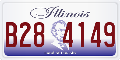 IL license plate B284149