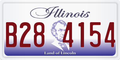 IL license plate B284154