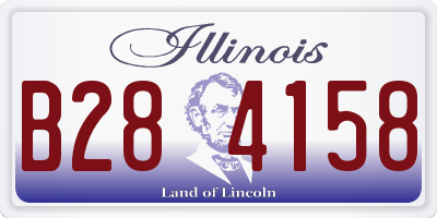 IL license plate B284158