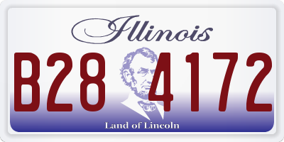IL license plate B284172