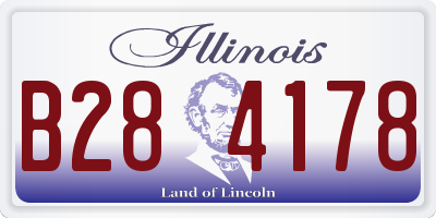 IL license plate B284178