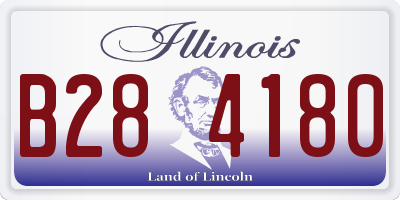 IL license plate B284180