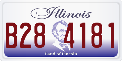 IL license plate B284181