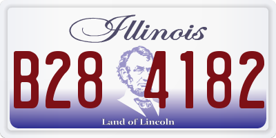 IL license plate B284182
