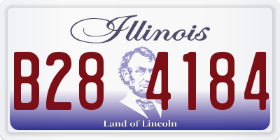 IL license plate B284184