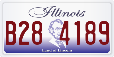 IL license plate B284189