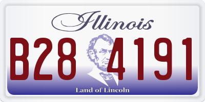 IL license plate B284191