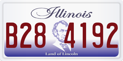 IL license plate B284192