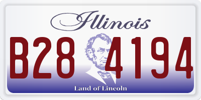 IL license plate B284194