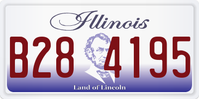 IL license plate B284195