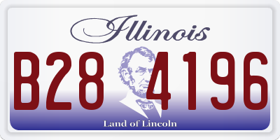 IL license plate B284196