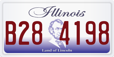 IL license plate B284198