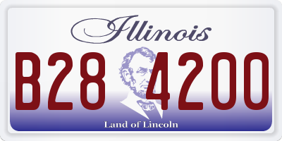 IL license plate B284200