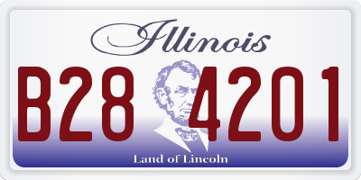 IL license plate B284201