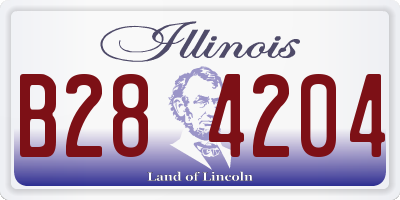 IL license plate B284204