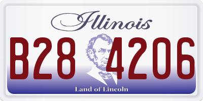IL license plate B284206