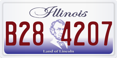 IL license plate B284207