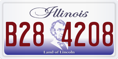 IL license plate B284208