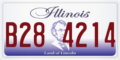 IL license plate B284214