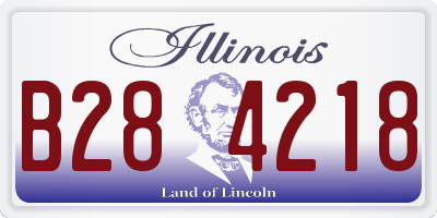 IL license plate B284218