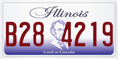 IL license plate B284219