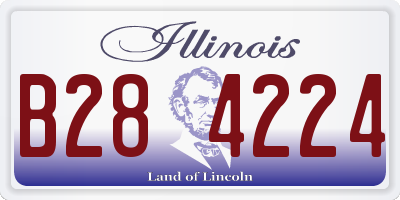 IL license plate B284224