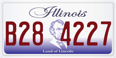IL license plate B284227