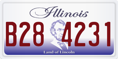 IL license plate B284231