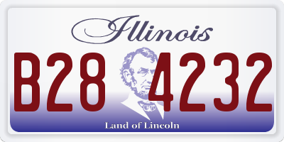 IL license plate B284232