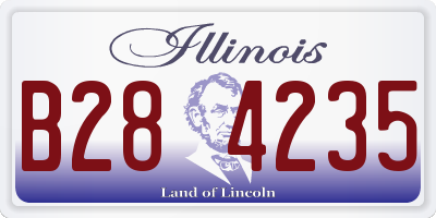 IL license plate B284235