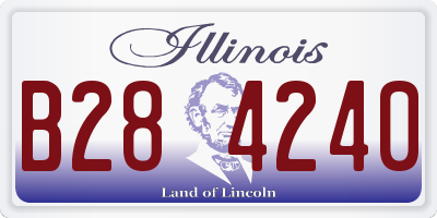 IL license plate B284240