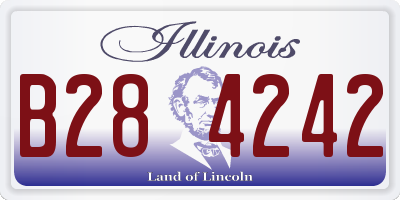 IL license plate B284242