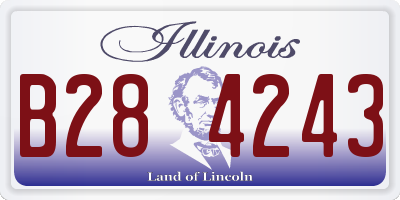 IL license plate B284243