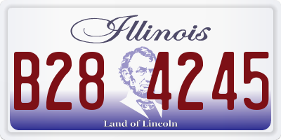 IL license plate B284245