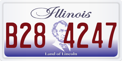 IL license plate B284247