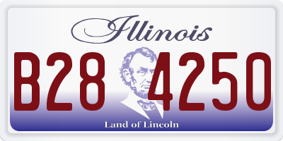 IL license plate B284250