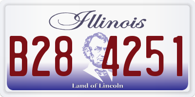 IL license plate B284251
