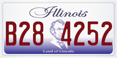 IL license plate B284252