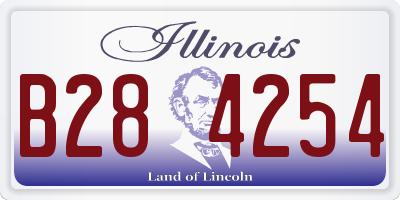 IL license plate B284254