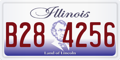 IL license plate B284256
