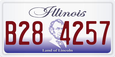 IL license plate B284257