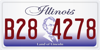 IL license plate B284278
