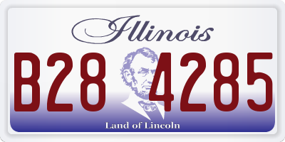 IL license plate B284285