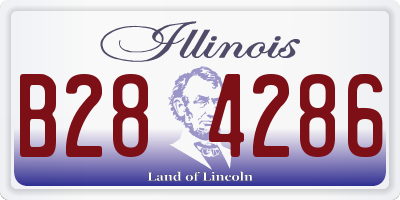 IL license plate B284286