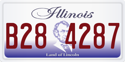 IL license plate B284287