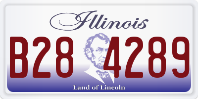 IL license plate B284289
