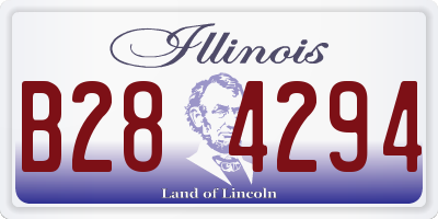 IL license plate B284294